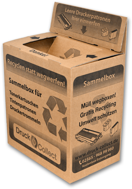 Die kostenlose Recycling Sammelbox für leere Toner!